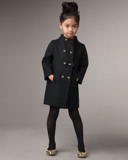 Milly Minis Double Breasted Coat & Olivia Sweater Dress   Neiman