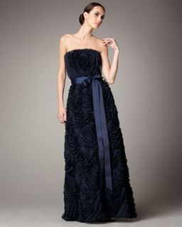 Tadashi Shoji Textured Strapless Gown   
