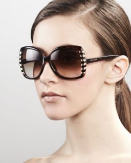 D0BDM Roberto Cavalli Stripe Frame Sunglasses