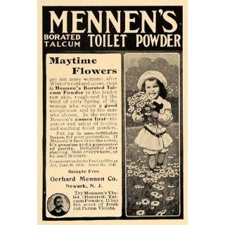 1907 Ad Gerhard Mennens Borated Talcum Toilet Powder