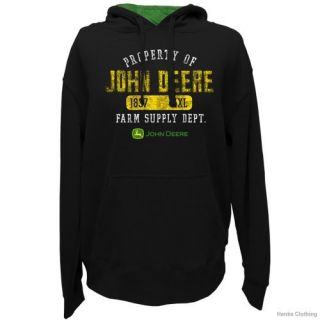 John Deere Mens Property Of JD Fleece PO Hoodie  Black