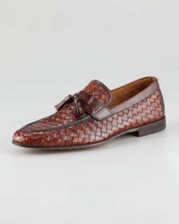 woven tassel loafer brown $ 450 exclusively ours