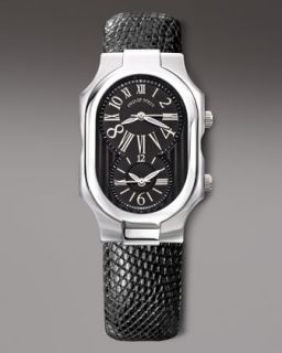 N1M1R Philip Stein Stainless Steel Watch with Lizard Strap