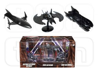  Batwing Returns Batboat Die Cast Hot Wheels 3pc Set Batman 1 50