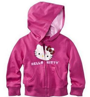 Hello Kitty Toddler Sweatshirt Shirt Top Jacket Hoodie Big Face Pink