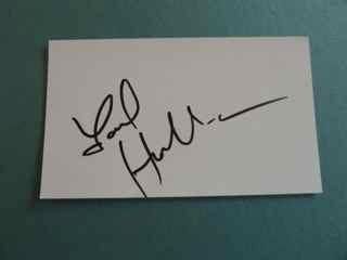 Laurel Holloman The L Word Autograph on A 3x5 Card