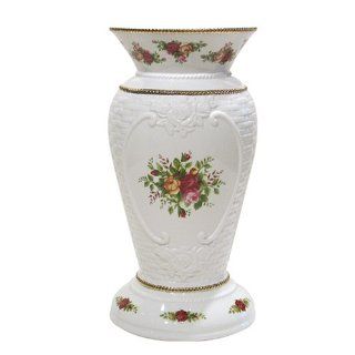 Royal Albert Old Country Rose Basketweave Cameo Vase