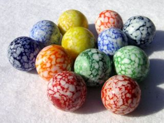 22mm (7/8) SHOOTER MARBLES   SPOTTED EGG   STUNNING   NEW