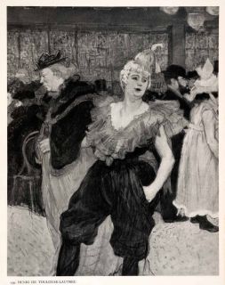1951 Photogravure Henri de Toulouse Lautrec Clown Cha U Kao Mouling