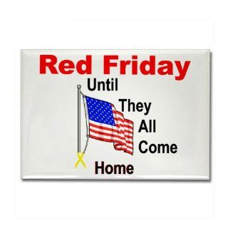 Red Friday yellow ribbon Rectangle Magnet by 