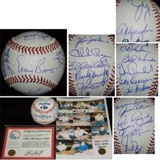 1969 Chicago Cubs Team Signed Baseball with 18 Signatures