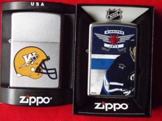 Zippo Winnipeg Jets NHL Hockey CFL Canada Football Blue Bombers