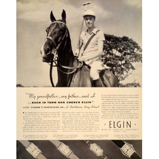 1934 Ad Elgin Wrist Watch Models Polo Sport Rider