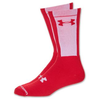 Under Armour Twister Crew Mens Socks Large Red