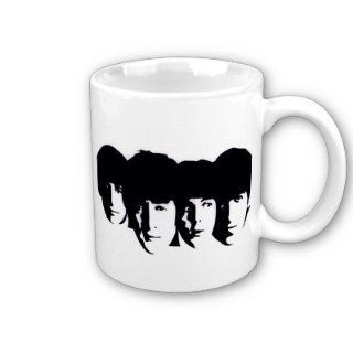 The Beatles Fab 4 Stencil Art Coffee, Hot Coco, Tea Mug