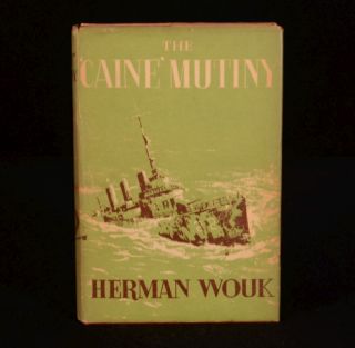 1954 Herman Wouk The Caine Mutiny Unclipped Dustwrapper Designed Main