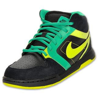 Nike Mogan Mid 3 Kids Shoes Black/Lime Green