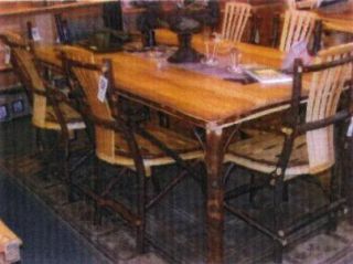 Amish Hickory Dining Chairs Rustic Cabin Lodge Furniture Furnishings