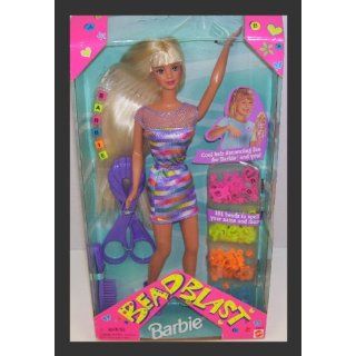 1997 Blonde Purple Outfit Bead Blast Barbie Doll Toys