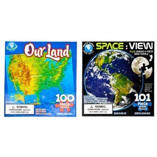 Jigsaw Puzzle Pack with Space View of Earth and United
