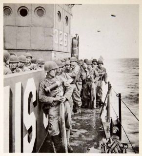 1945 Print Operation Overlord Neptune D Day Normandy Landing Craft