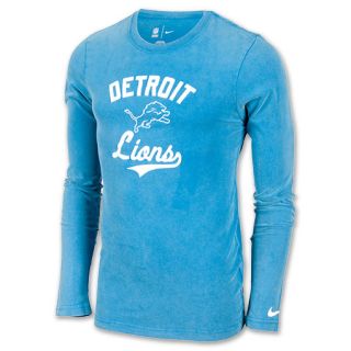 Mens Detroit Lions Long Sleeve Washed Tee Team