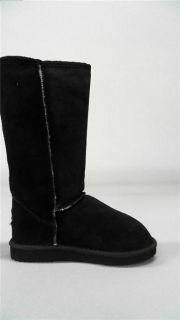 Emu Ridge Barwon High Womens Winter Boots 5 Medium M Black Suede Solid