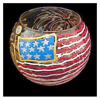 Americas Flag Design   19 oz. Bubble Ball with candle