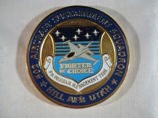   Aircraft Sustainment Squadron Hill AFB Utah F 16 PMT Challenge Coin