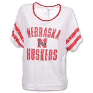 Nebraska Cornhuskers Burn Batwing NCAA Womens Tee Shirt