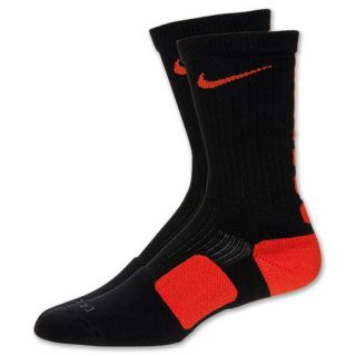 Nike Elite Basketball Crew Socks Black/Team Orange
