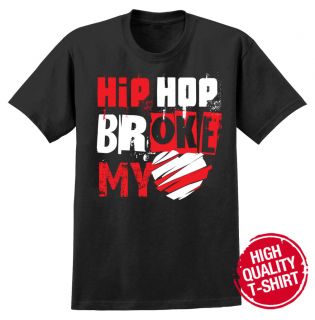 New Hip Hop Broke My Heart Rap Love Music T Shirt s 2XL