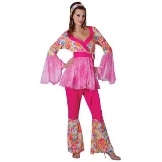  Fancy Dress Costume 60s 70s Hippie Flares Top Outfit UK 6 28