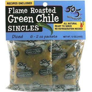 Flame Roasted Green Chile Single Packs   Real New Mexico green chili