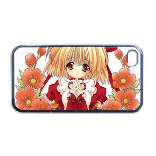 Anime Girl flowers Apple RUBBER iPhone 4 or 4s Case