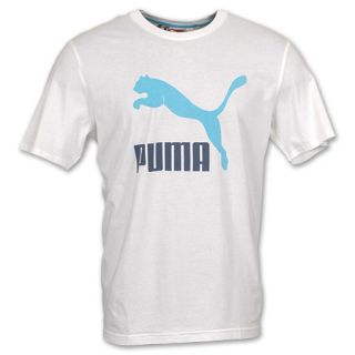 Puma Vintage Mens Tee Shirt White/Blue