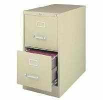 Hirsh 2 Drawer Letter File Cabinet 25 inches Putty