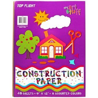 Top Flight Construction Paper, Assorted Colors, 9 x 12