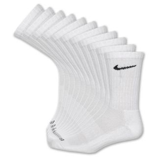 Nike Dri FIT 6 Pair Crew Socks White