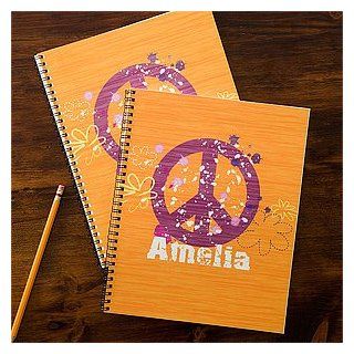 Personalized Kids Notebooks   Peace Sign Health