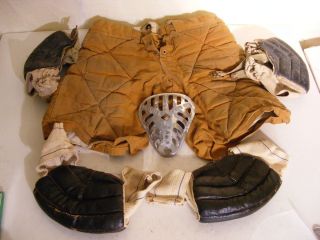 Pieces Antique Hockey Equipment 1930s Pads Pants Cup