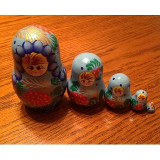 Russian Nesting Dolls Sky Blue 5pcs,3Great X MAS Gift
