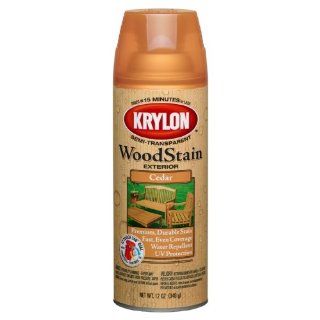 Krylon K03601000 Exterior Semi Transparent Wood Stain, 12 Ounce, Cedar