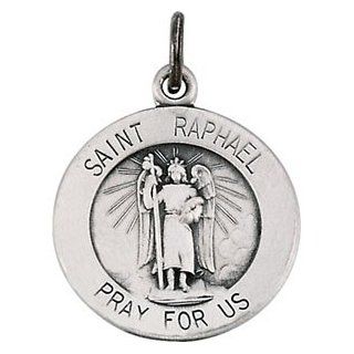Sterling Silver St. Raphael Medal Jewelry 