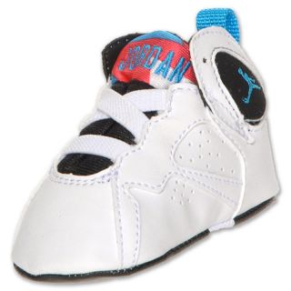 Air Jordan Retro 7 Crib Shoe White/Orion Blue/Black
