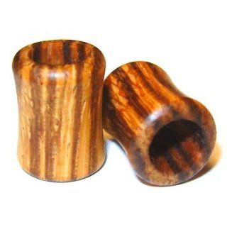 2 1/8 Inch 53.98mm Organic Zebrawood Double Flared Exotic