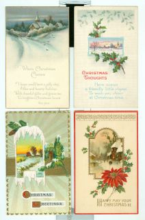 Christmas Xmas Unused Early 1900s Postcard Lot 12