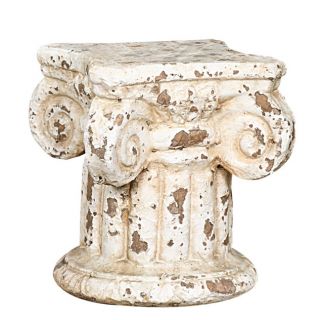 Chippy Paint Shabby Style Column Plant Candle Stand Still Life