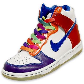 Nike Kids Dunk Hi Basketball Shoe White/Royal