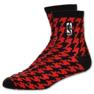 NBA Mens Houndstooth Logoman Sock Red/Black